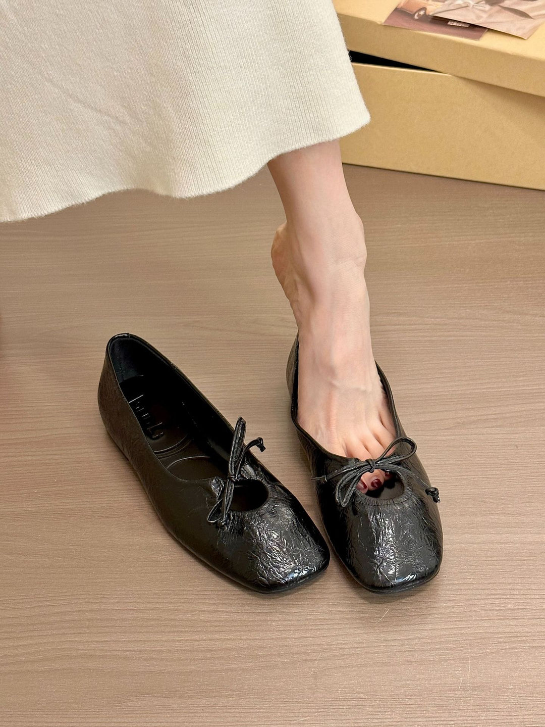 Damen elegante Ballerinas mit modischem Rüschendesign und komfortablem Innenfutter EB