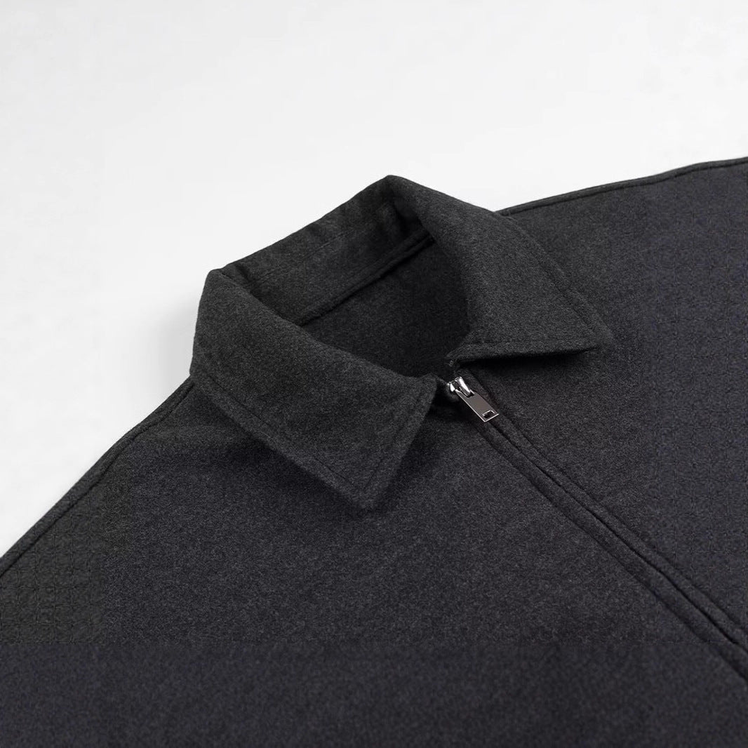 Damen lässige cropped Jacke mit praktischen Taschen und modernem Reißverschluss EB