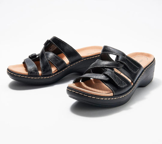 Damen Komfortable Clogs mit anatomischem Fußbett und modischem Riemendesign EB