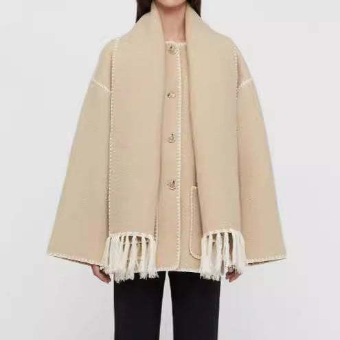 Damen Fransenjacke mit eleganter Saumverzierung EB