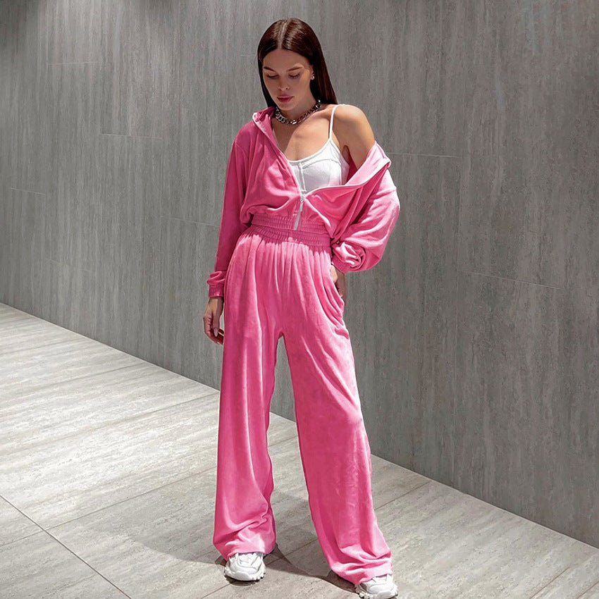 Damen bequeme Trainingsanzug mit weitem Schnitt EB