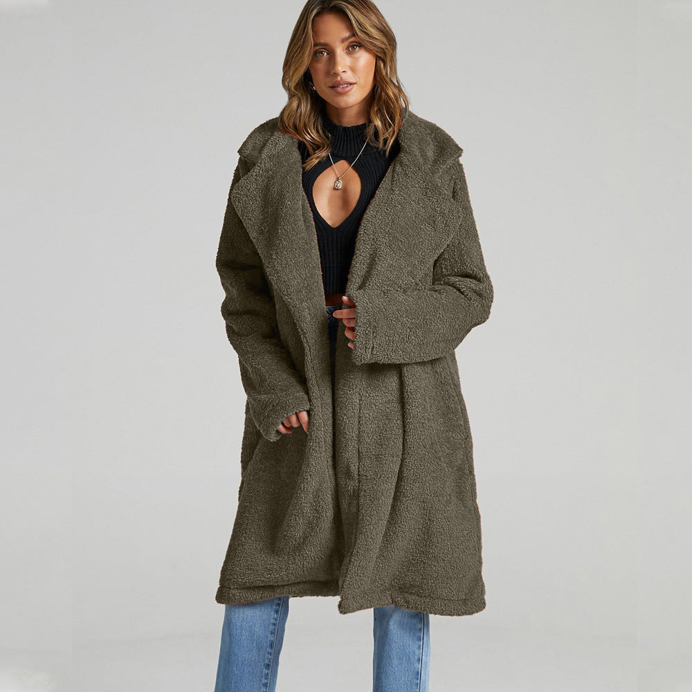 Damen Lange Fleecejacke EB