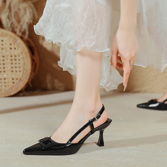 Damen Slingback-Pumps mit eleganter Schnallenapplikation EB