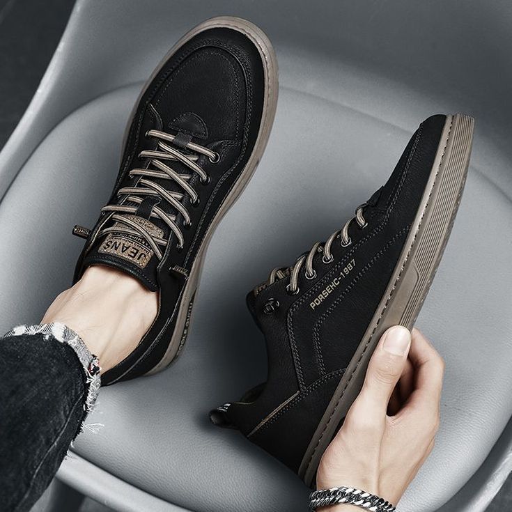 Damen lässige Freizeitschuhe aus hochwertigem Leder EB
