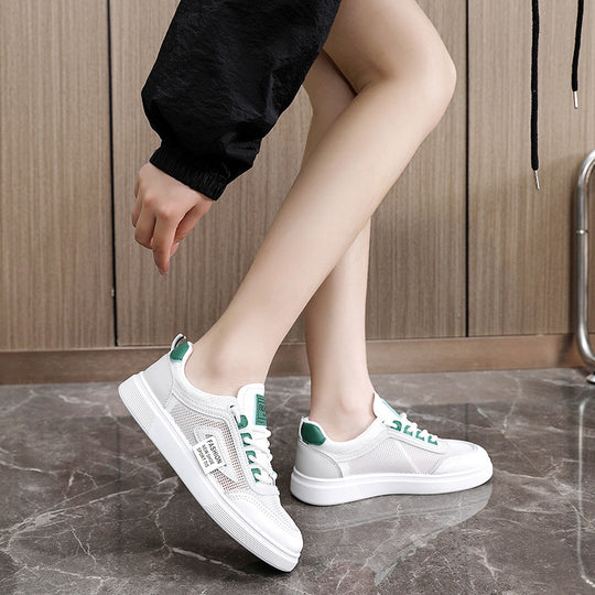 Damen Sportliche Sneakers mit atmungsaktivem Mesh-Obermaterial EB