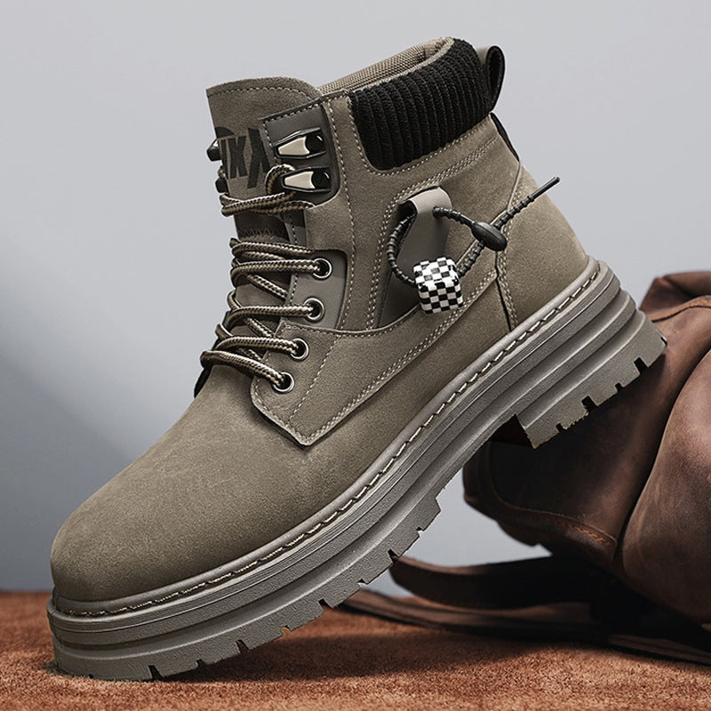 Damen robuste High-Top Stiefel mit atmungsaktivem Rippenkragen und rutschfester Sohle EB