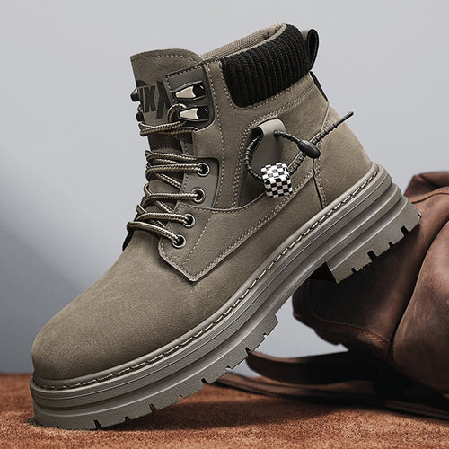 Damen robuste High-Top Stiefel mit atmungsaktivem Rippenkragen und rutschfester Sohle EB