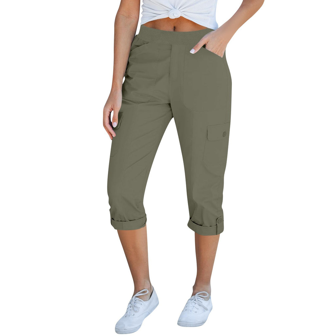 Damen Cargo-Hosen mit elastischem Bund und praktischen Taschen EB