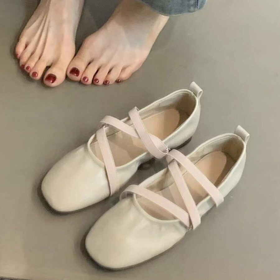 Damen Ballerinas mit modernem Riemchendesign und komfortabler Sohle EB