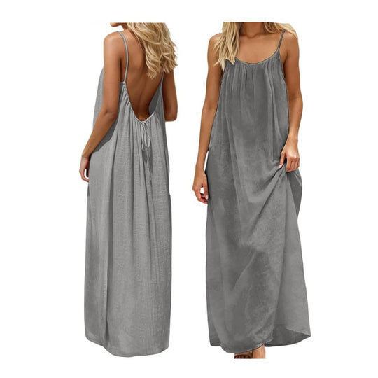 Damen Maxikleid mit tiefem Rücken EB