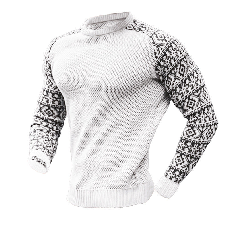Herren Strickpullover mit grafischem Muster EB