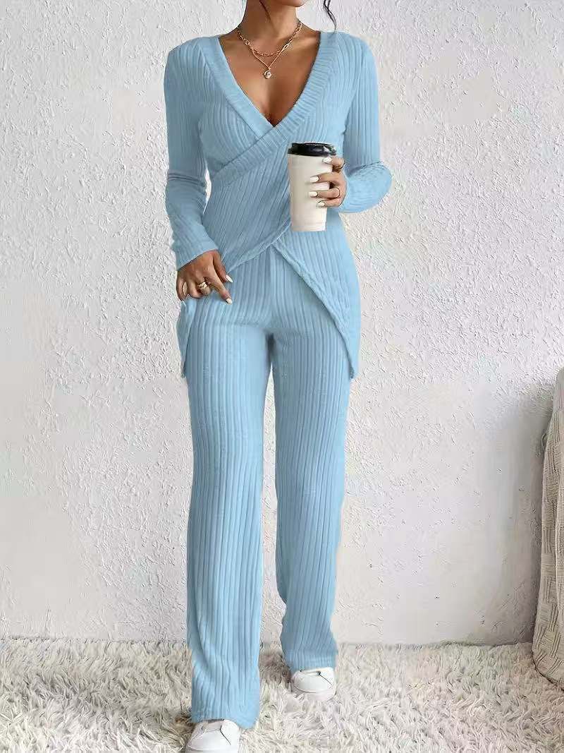 Damen zeitloses Strick-Loungeanzug EB