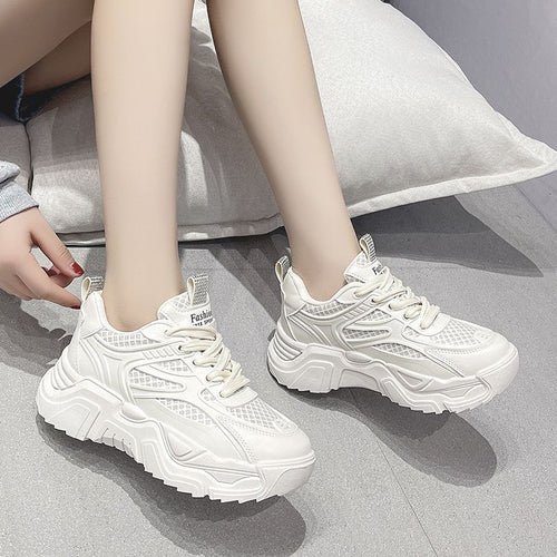 Damen hochwertige Sport-Sneaker mit atmungsaktivem Mesh und dämpfender Sohle EB