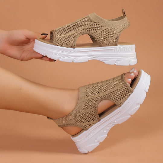 Damen Atletische Freizeit-Sandalen mit atmungsaktivem Mesh-Obermaterial EB