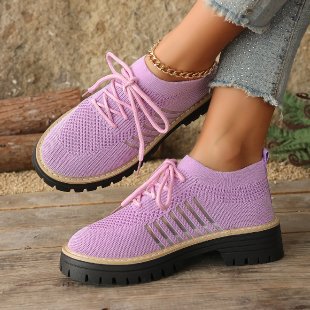 Damen Atmungsaktive und bequeme Sneaker mit auffälliger Sohle EB