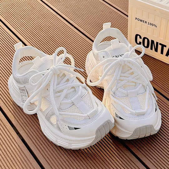 Damen Sportliche Sneakers mit atmungsaktivem Mesh-Obermaterial und rutschfester Sohle EB