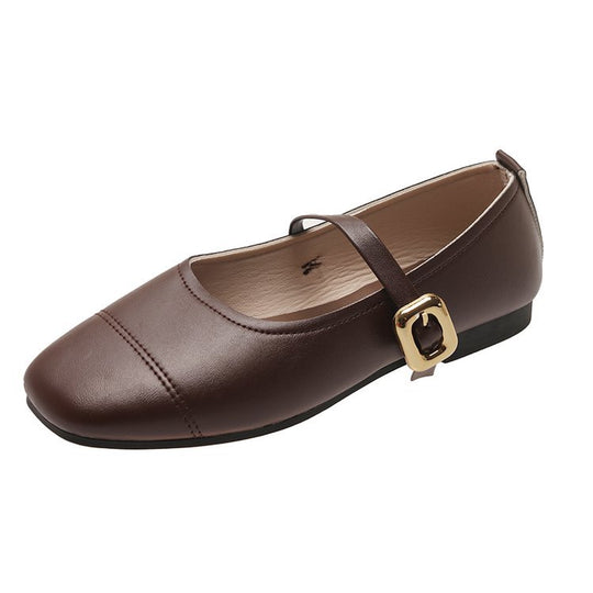 Damen elegante Mary Jane Ballerinas mit verstellbarem Riemen EB