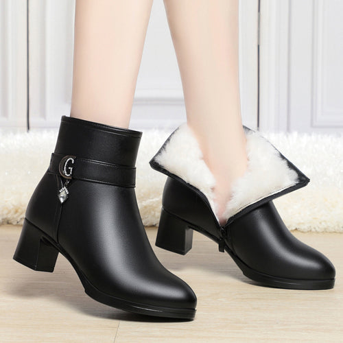 Damen Elegante Stiefeletten mit modischem Schnallen-Detail EB