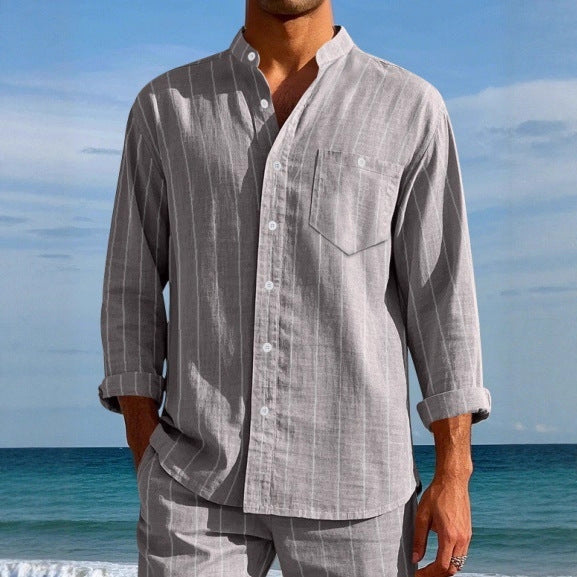 Herren Hemd mit modernem Streifenmuster EB