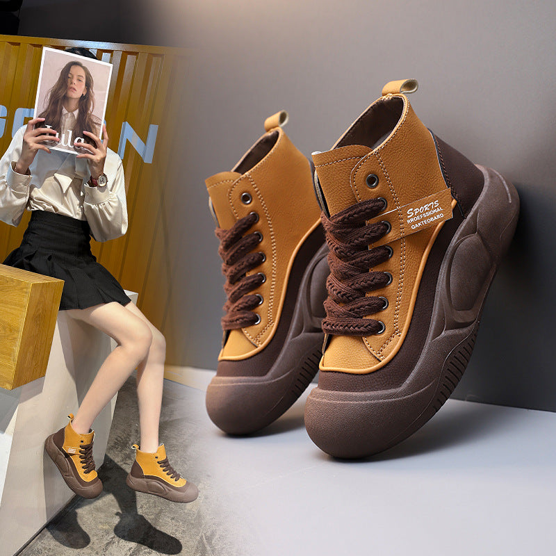 Damen Urbanes High-Top Sneaker Design mit rutschfester Sohle EB