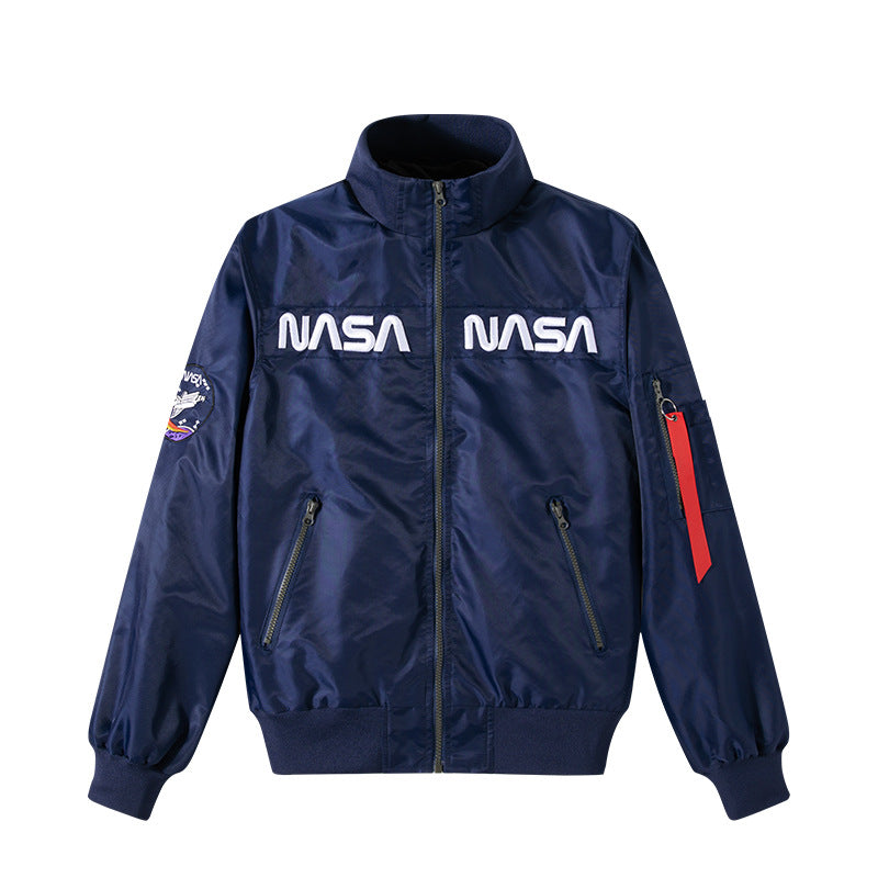 Men's  NASA embroidered chest-panel technical flight jacket EB