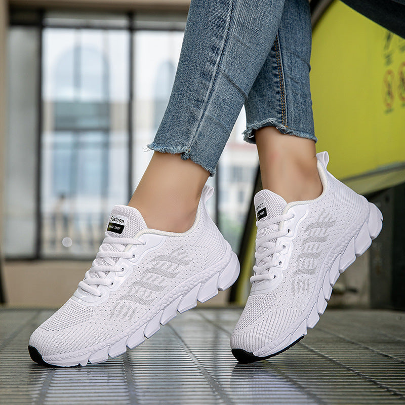 Damen nan nahtlose Strick-Laufschuhe mit viskoelastischem Komfort-Fußbett und segmentierter Flexlaufsohle EB
