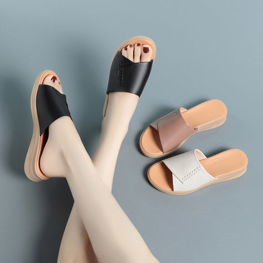 Damen Komfortable Wedgesandaletten mit elegantem Riemen und rutschfester Sohle EB