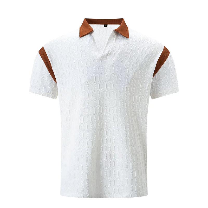 Herren Kurzarm Poloshirt mit strukturiertem Kragen und sportlichem Design EB