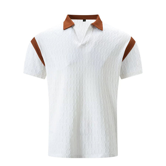 Herren Kurzarm Poloshirt mit strukturiertem Kragen und sportlichem Design EB