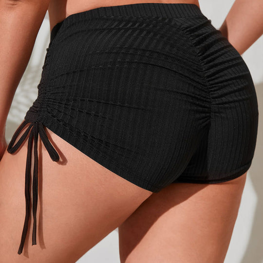 Damen Bademoden-Shorts mit verstellbarem Rüschendesign EB