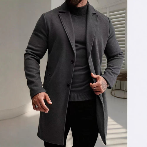 Herren eleganter Wollmantel EB