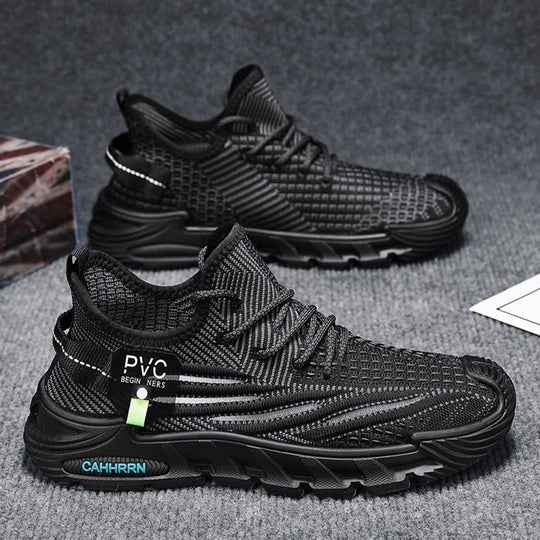 Herren leichte gestrickte Trail‑Sneaker mit sockenähnlichem Einstieg und stoßdämpfender Profilsohle EB