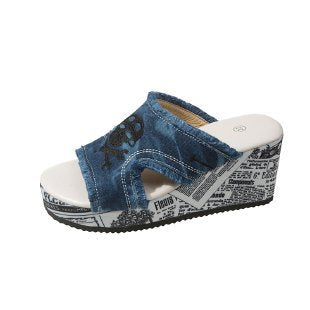 Damen Wedge-Sandalen mit eleganten Verzierungen EB