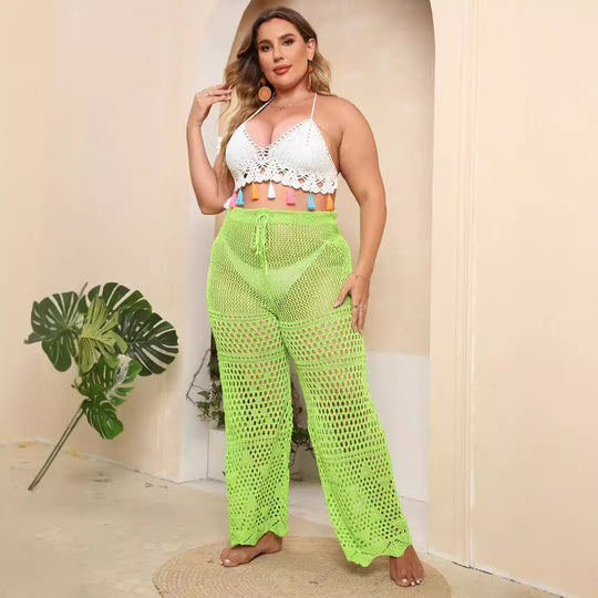 Damen Netzstruktur Strandhose EB