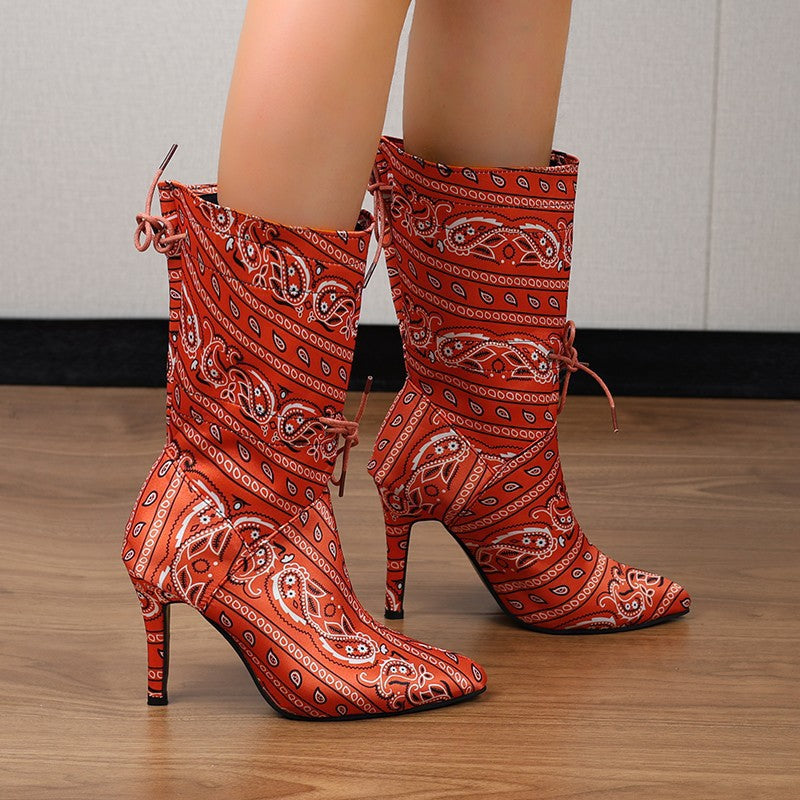 Damen High Heels Stiefel EB