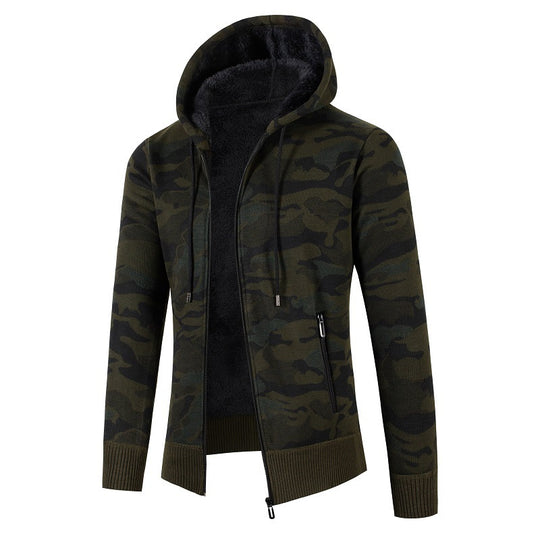 Herren modischer Kapuzensweater mit Karomuster EB