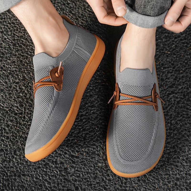 Herren nan atmungsaktiver Strick-Schlupfsneaker mit elastischem Einstieg und dämpfender Leichtsohle EB