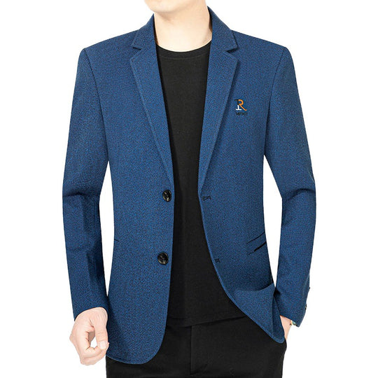 Herren Modernes Slim-Fit Sakko im Mikrostruktur-Gewebe mit leichtem Halbfutter EB