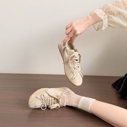 Damen modische Sneakers im Vintage-Look mit atmungsaktiver Oberflächenstruktur EB
