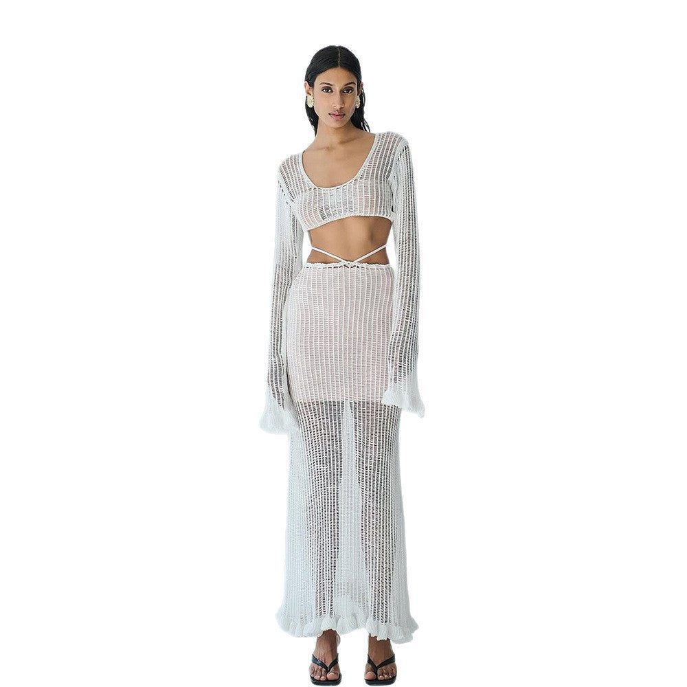 Damen elegantes und durchscheinendes Strandset EB