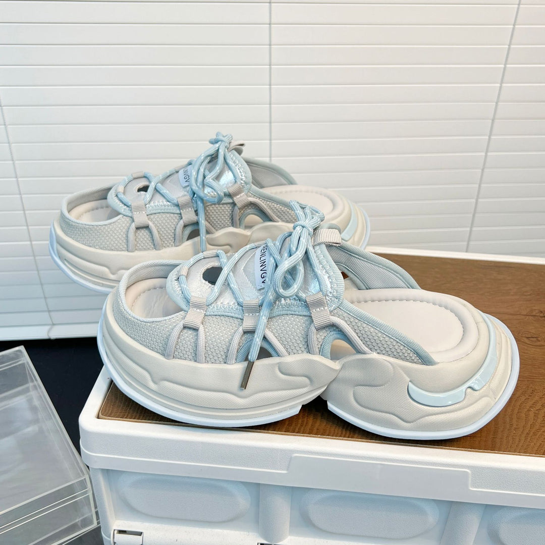 Damen Sportliche Sandalen mit atmungsaktivem Mesh-Obermaterial und stoßdämpfender Sohle EB