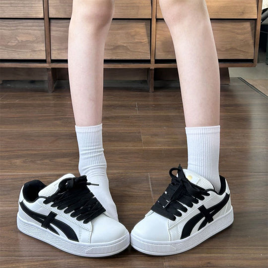 Damen Modische Sneakers mit hoher Gummisohle und atmungsaktivem Obermaterial EB