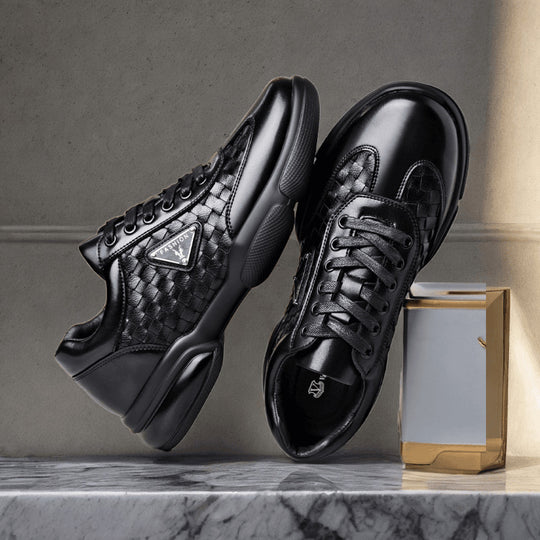 Damen Freizeit Sneakers mit hochwertiger Lederoptik und innovativem atmungsaktivem Design EB