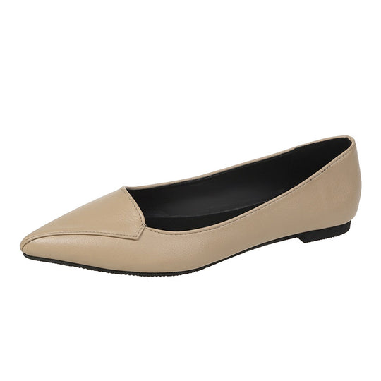 Damen spitze Ballerinas aus hochwertigem Leder EB
