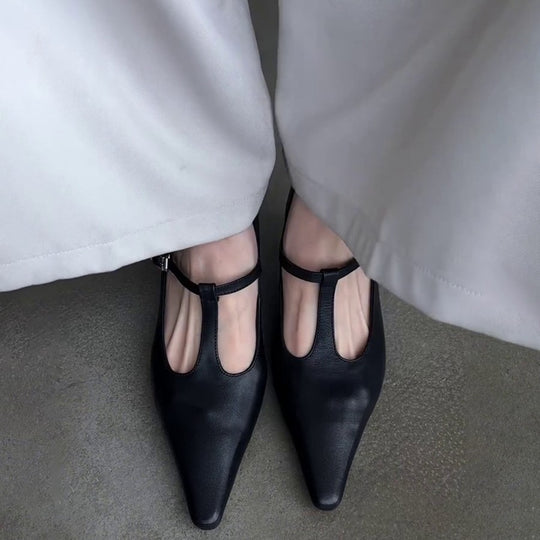 Damen elegante Slingback-Pumps mit modischem Schlitzdesign EB