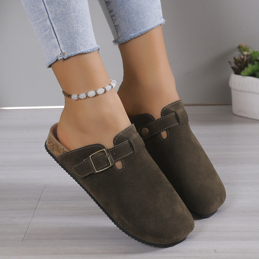 Damen Komfortable Clogs mit verstellbarem Riemen EB
