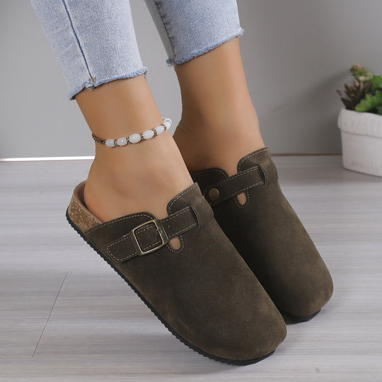 Damen Komfortable Clogs mit verstellbarem Riemen EB