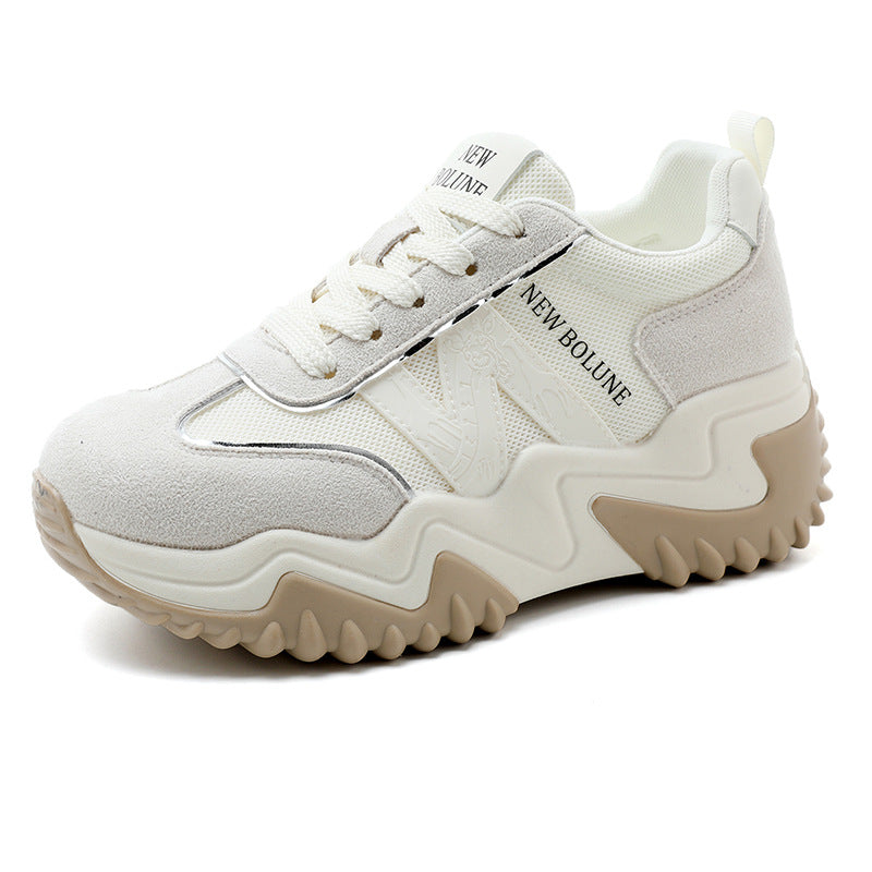 Damen Sportliche Chunky Sneakers mit rutschfester Laufsohle und atmungsaktivem Obermaterial EB