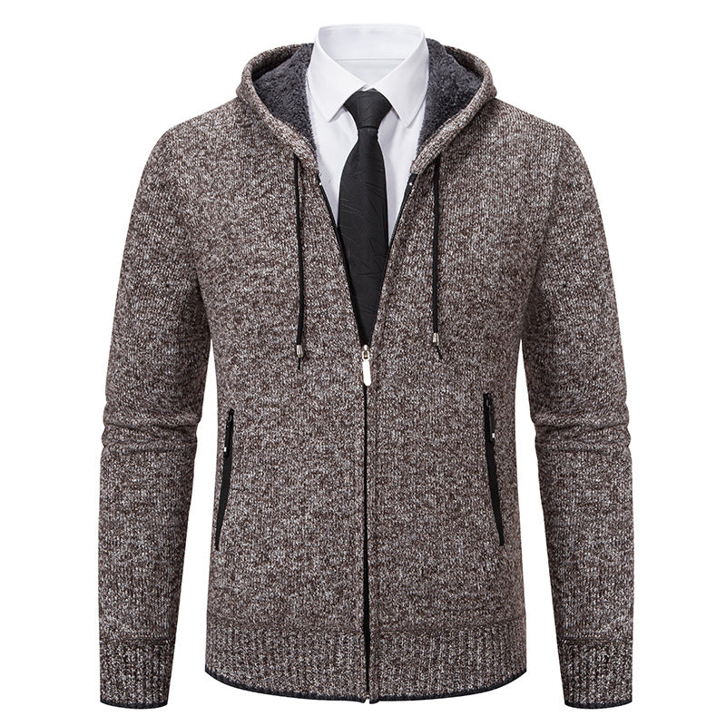 Herren Kapuzenjacke mit softem Fleece-Futter und eleganten Details EB