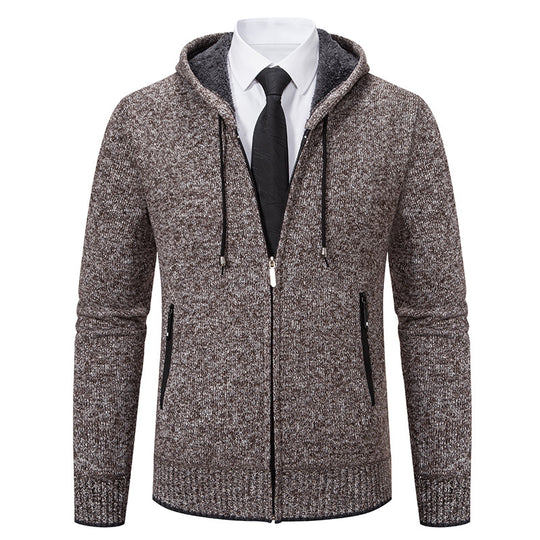 Herren Kapuzenjacke mit softem Fleece-Futter und eleganten Details EB